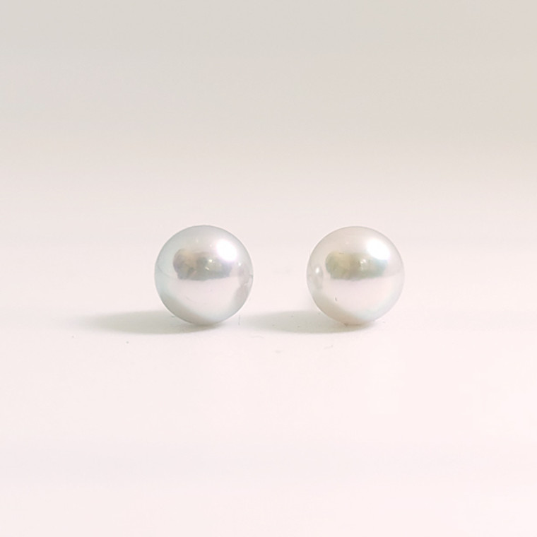 Akoya Silver Pearl Studs