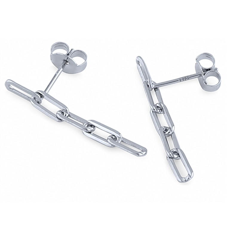 Paperclip Link Earrings