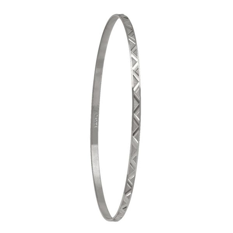 2mm Slip-On Bangle in White