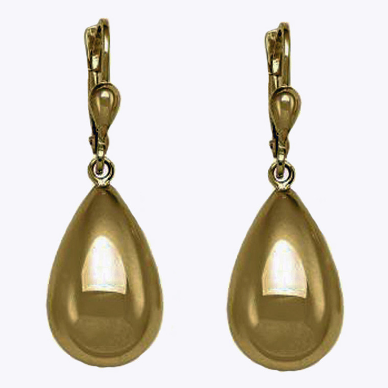 Yellow Gold Teardrop Dangles