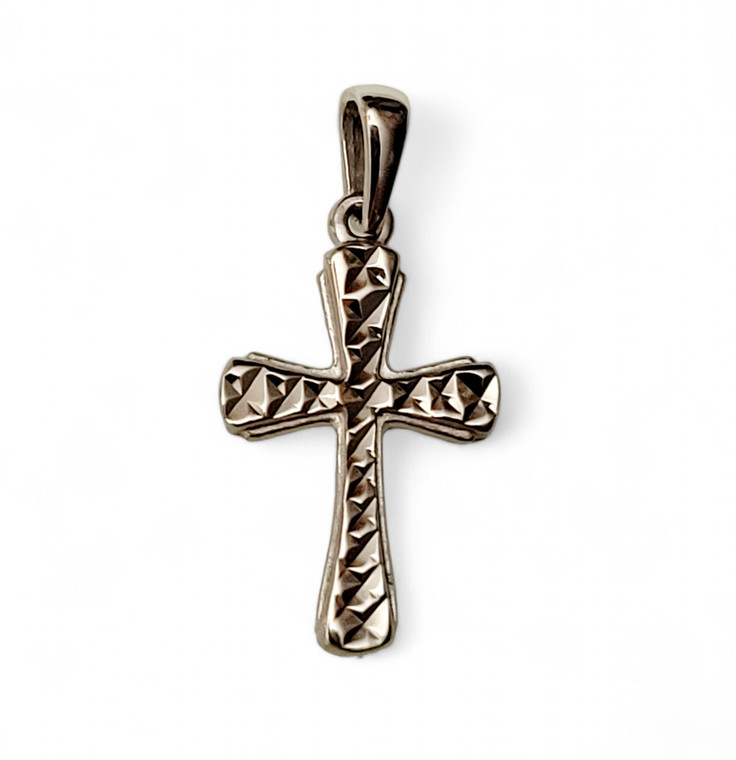10k White Gold  DC Cross