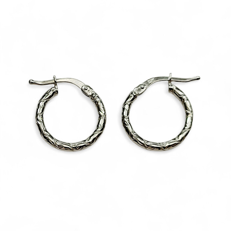 Small Textured Hoops in WG