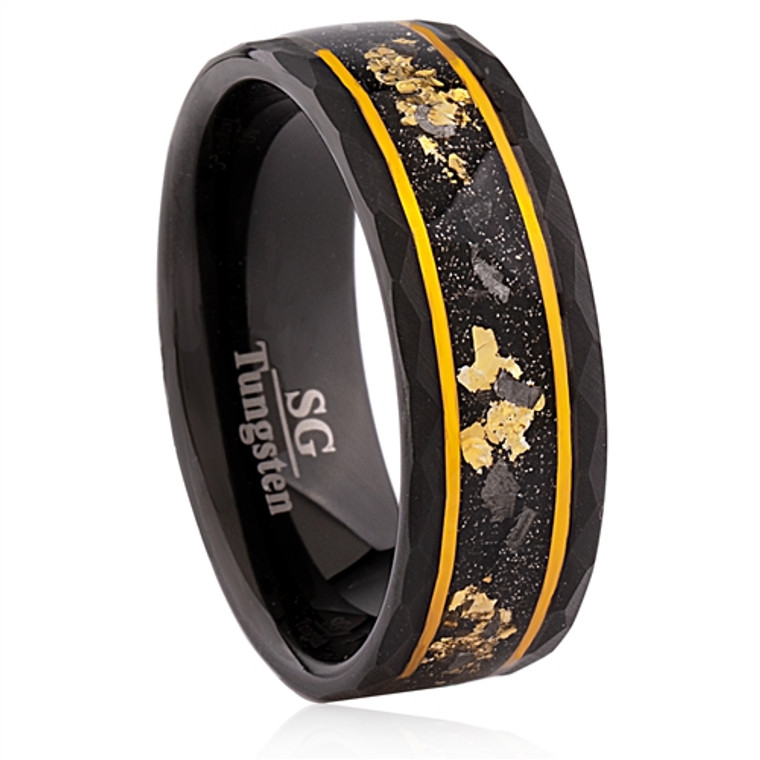 Gold Leaf and Meteorite Inlay