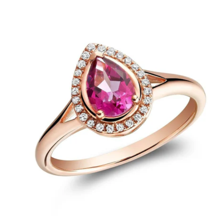 Pink Topaz Ring