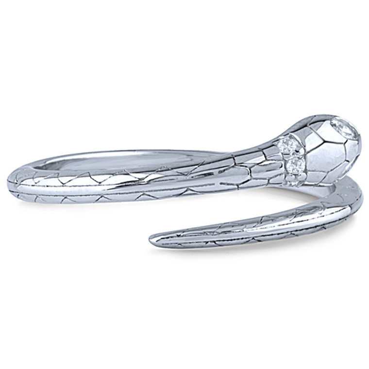 Snake Ring with CZs