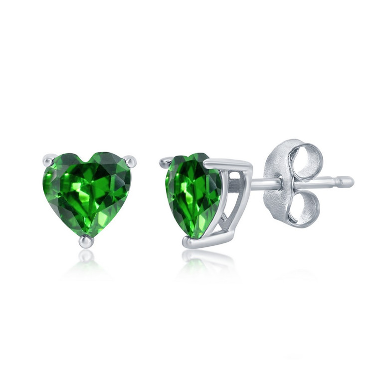 Emerald Colour Crystal Studs