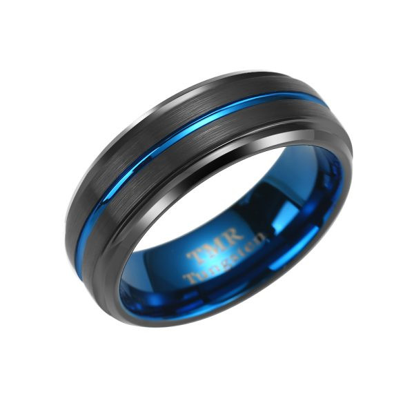 Matte Band with Blue Line 8mm