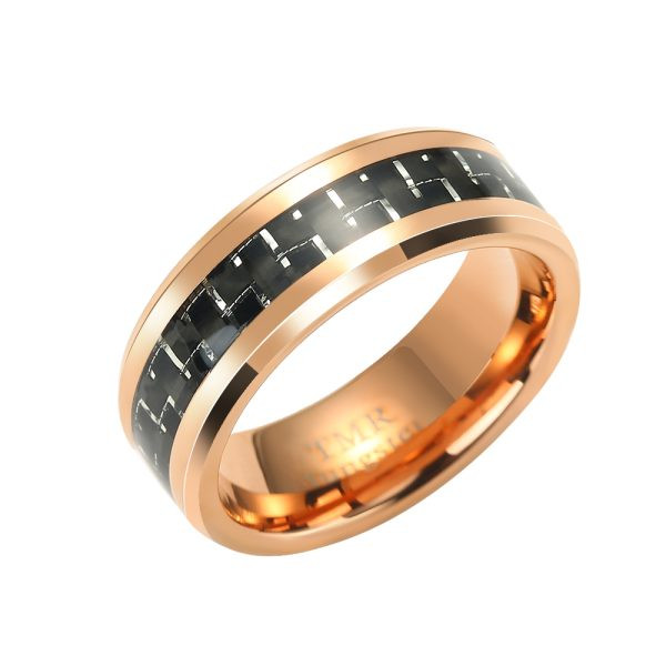 Rose with Black Carbon Fiber 8mm