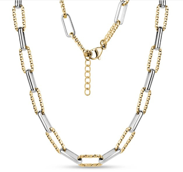 2-tone Paperclip Necklace