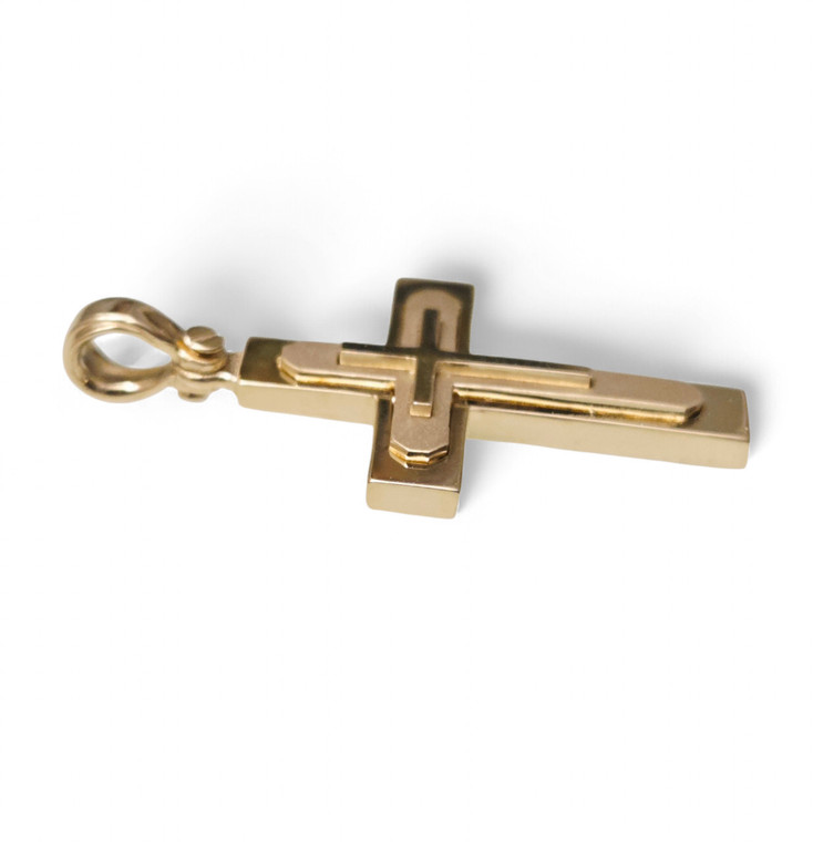 14k Yellow Gold Cross 01024
