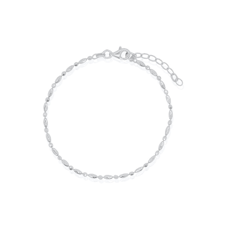Oval Diamond Cut Bracelet