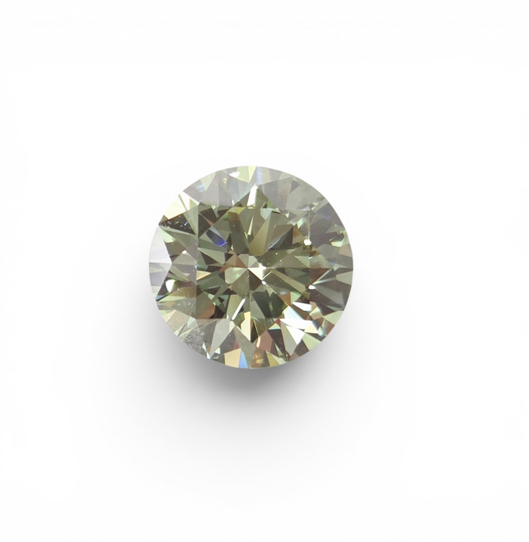 1.52ct Fancy Vivid Green Round Lab Diamond