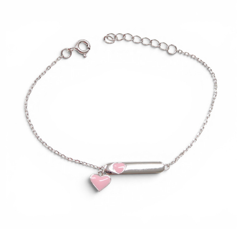 Light Pink Heart ID Bracelet