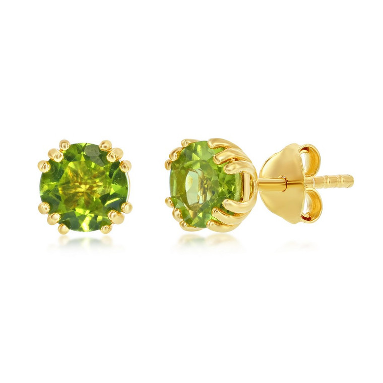 Peridot CZ Studs