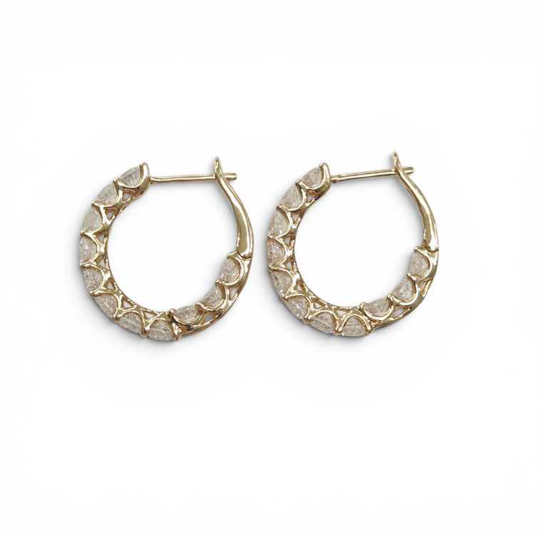 3.70ct Lab Diamond Hoops