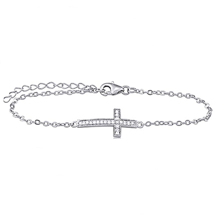 Sideways Cross Bracelet