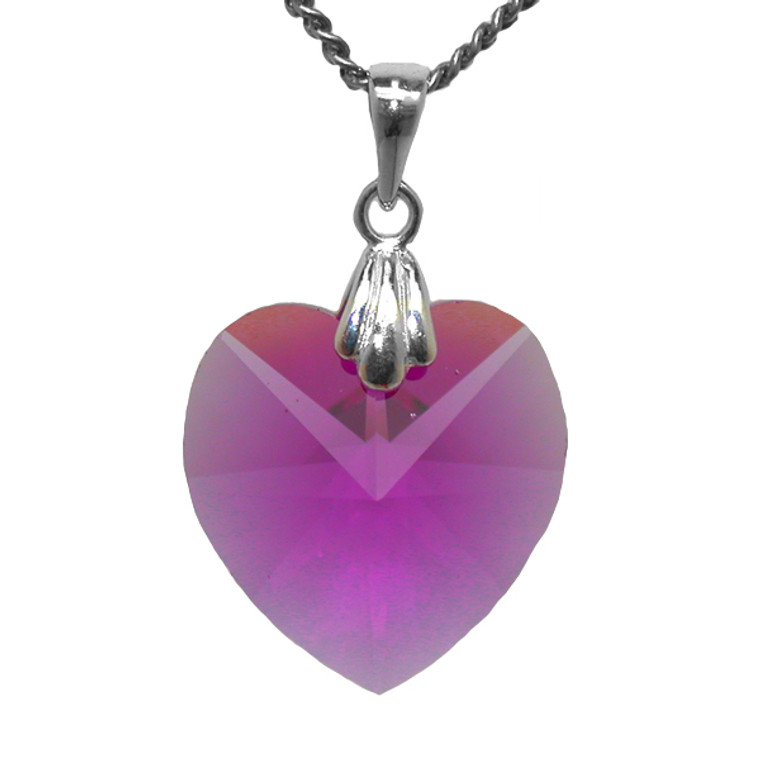 Swarovski Fuchsia Heart