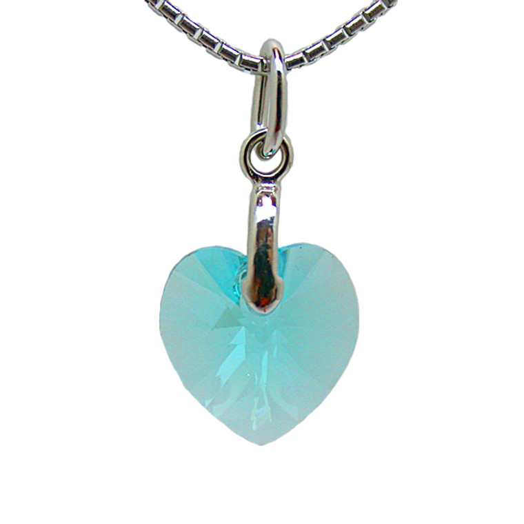 Light Turquoise Heart Crystal Set