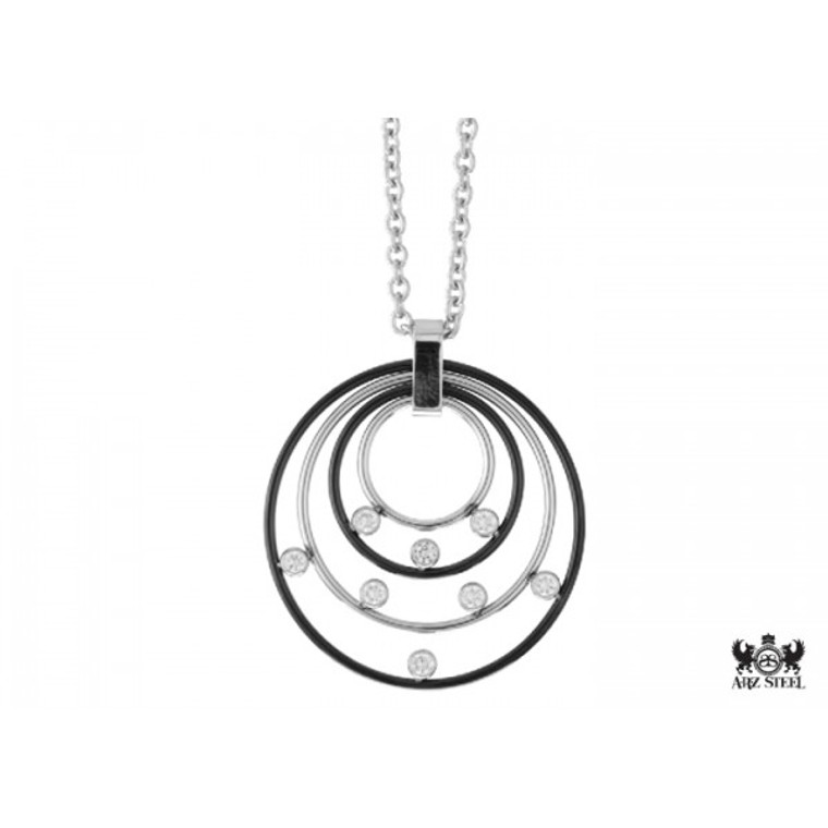 Black & White Circle Pendant