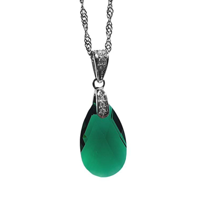 Swarovski Emerald Teardrop Set