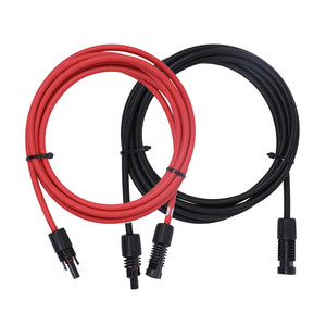 Solar Extension Cables With PV Connectors One Pair Red+Black