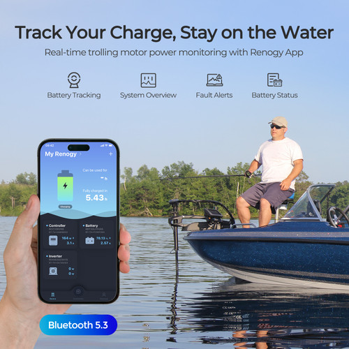 Renogy 12V 100Ah Trolling Motor Group 24 LiFePO4 Battery w/ Bluetooth