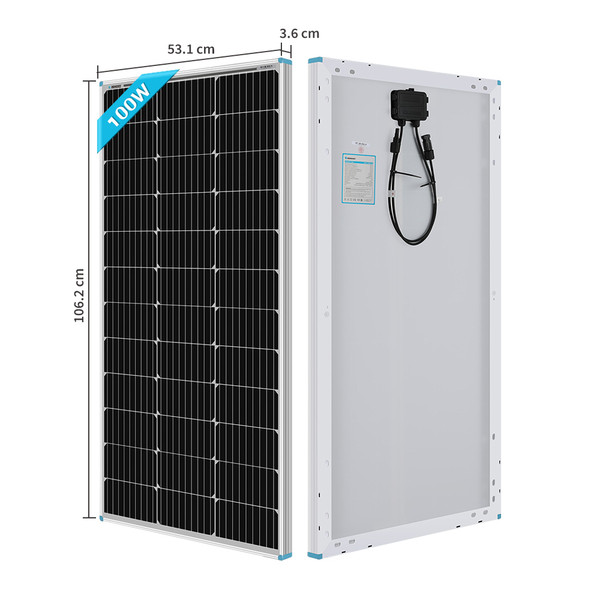 100 Watt 12 Volt Monocrystalline Solar Panel (Compact Design)