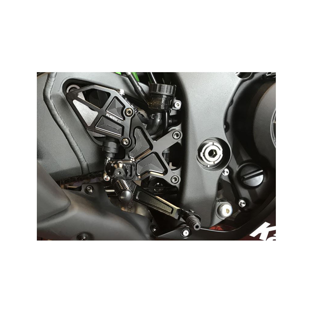 Vortex Rearset Black Kawasaki ZX10R RS403K