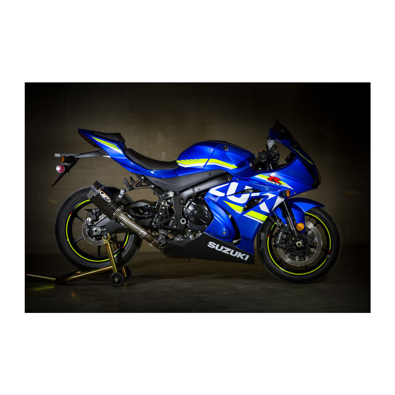 ゅぅページ Kawasaki ZX-14R (2012-2025) Dual S1R 3K Black Carbon Slip-On