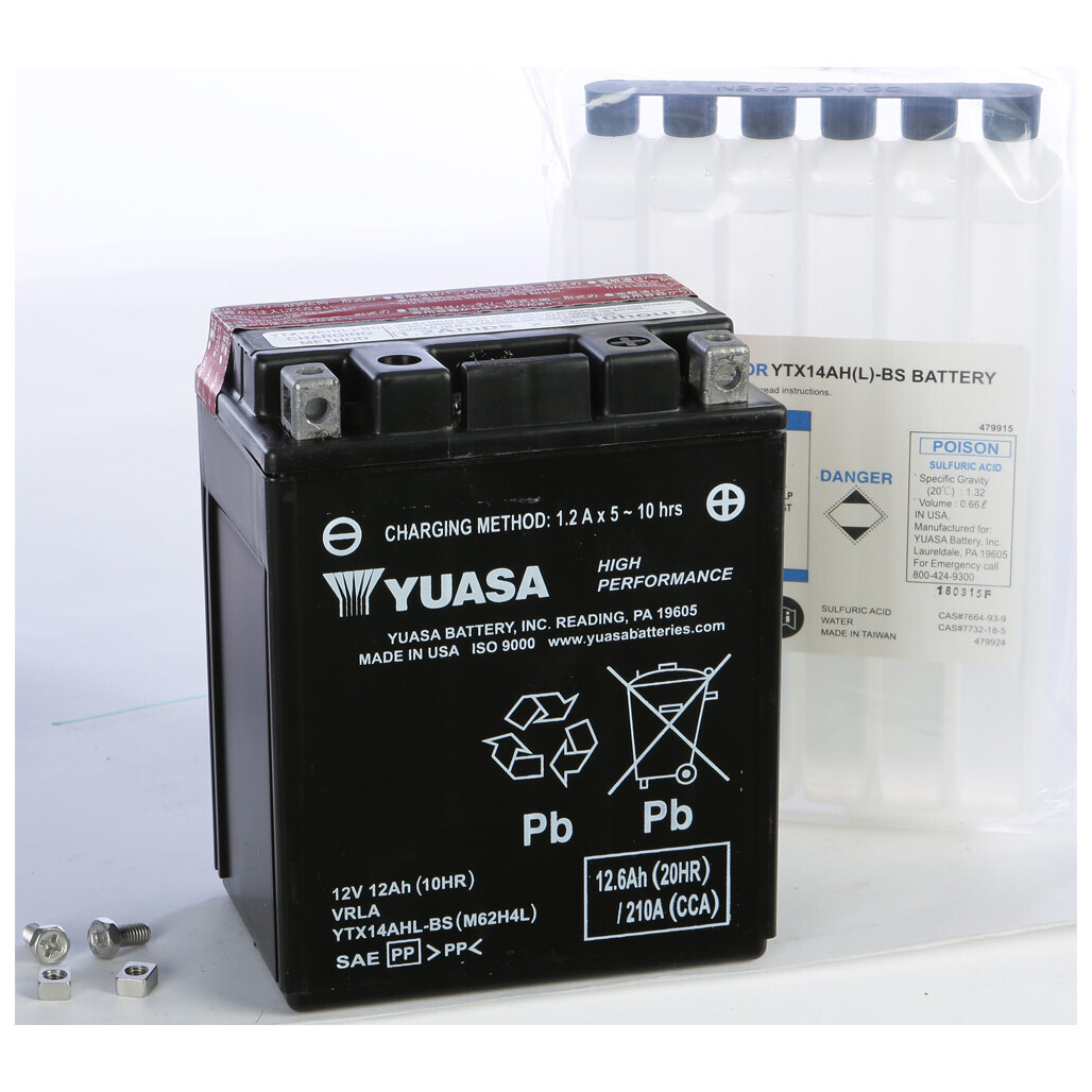 Yuasa Battery YTX14AHL-BS Maintenance Free