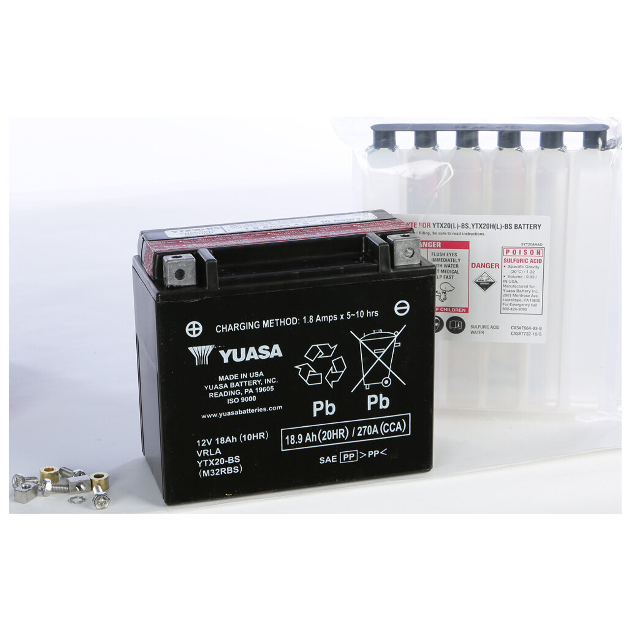 Yuasa Battery YTX20-BS Maintenance Free
