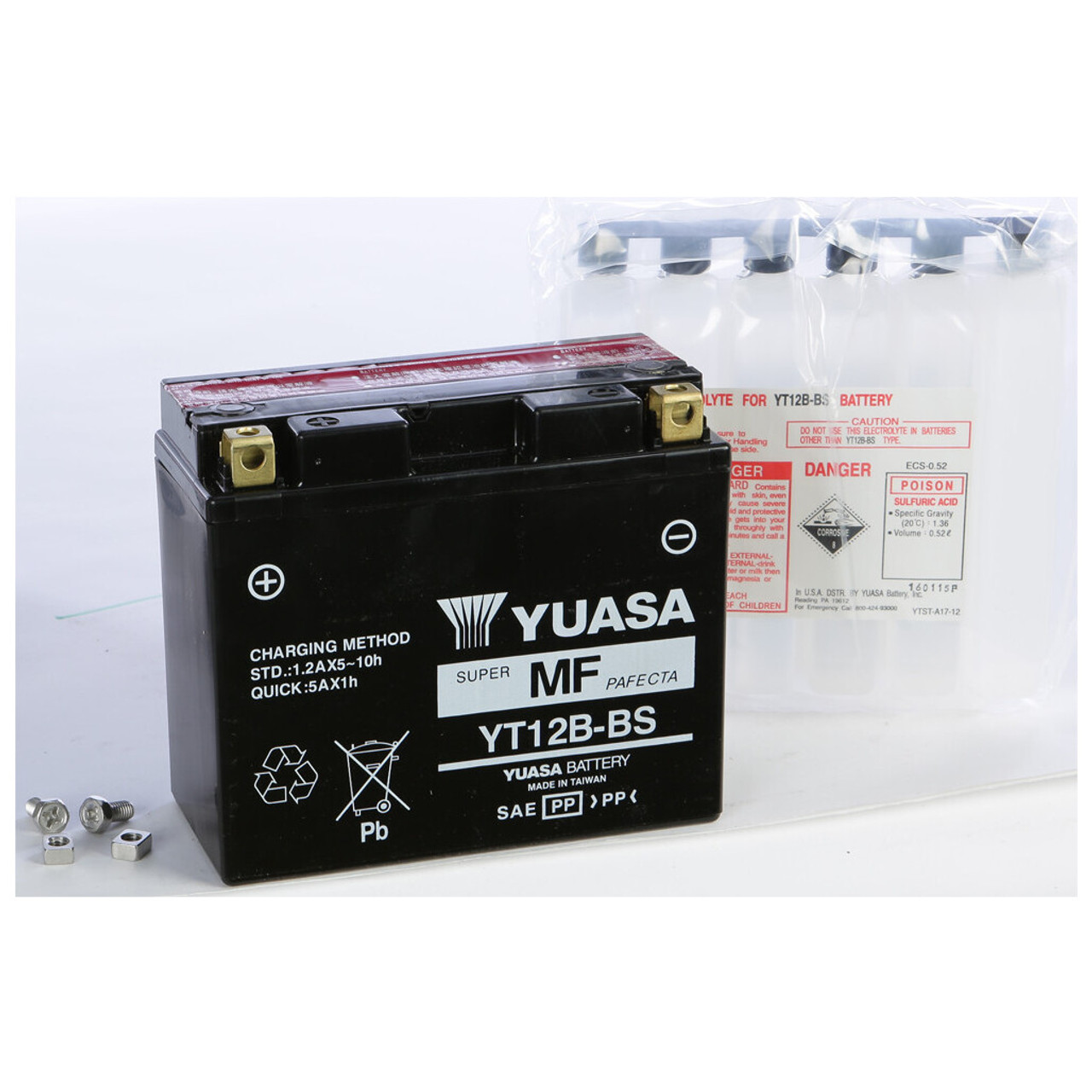 Yuasa Battery YT12B-BS Maintenance Free