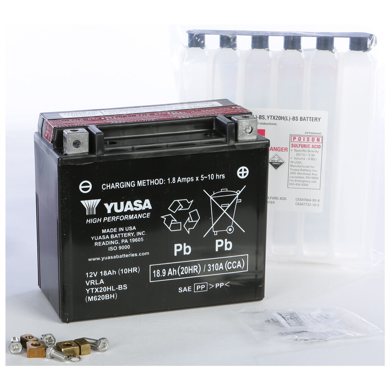 Yuasa Battery YTX20HL-BS Maintenance Free