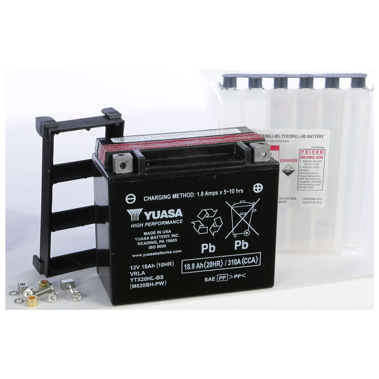 Yuasa Battery YTX20HL-BS-PW Maintenance Free
