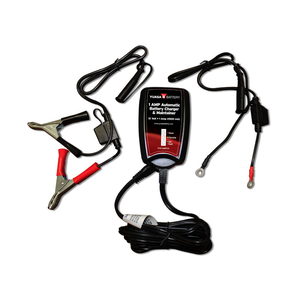 YUASA 12V 1A 自動バッテリーチャージャー　バッテリー充電器　新品 Yuasa Battery Charger 12V/1A