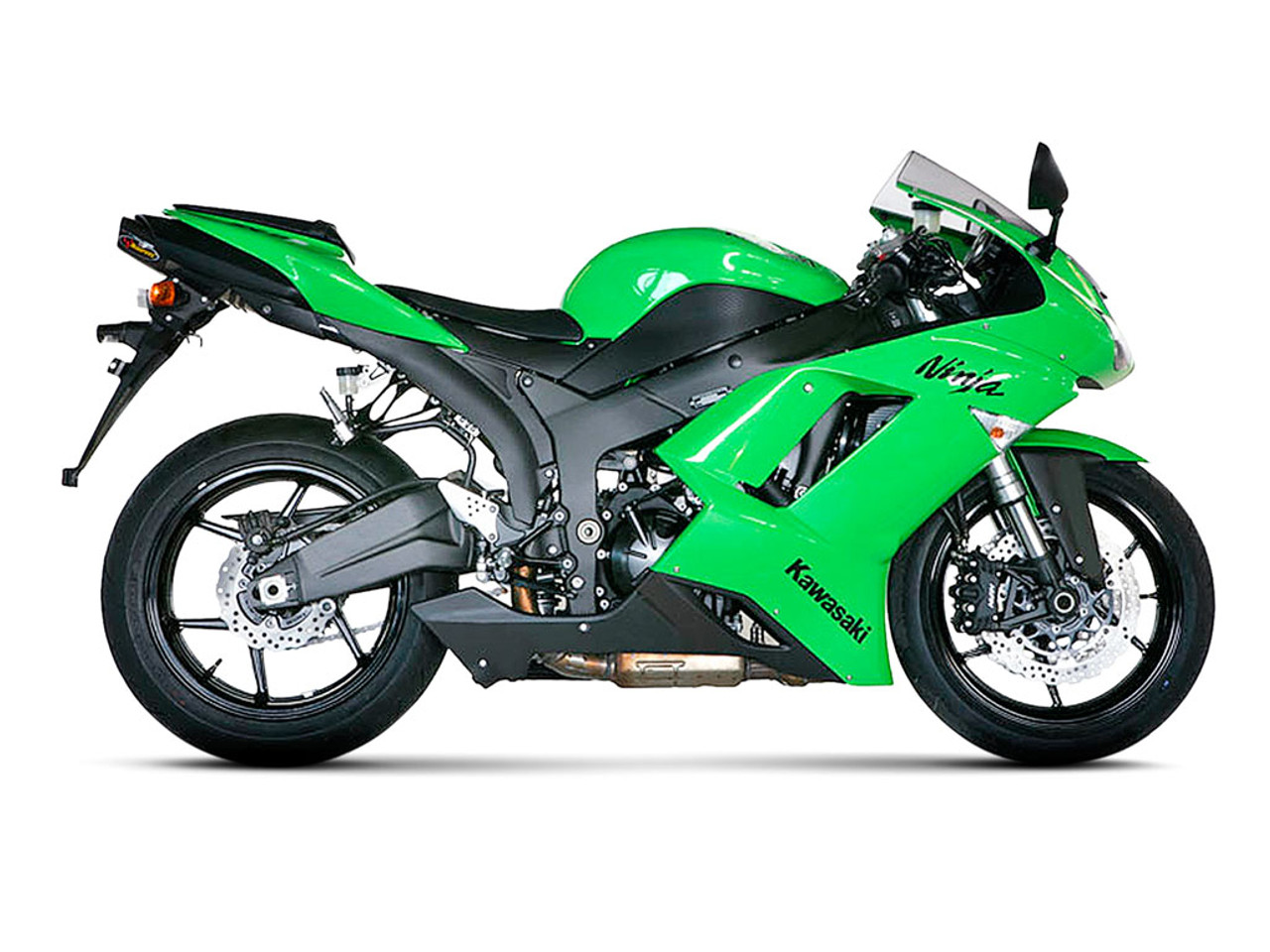 つば Akrapovic Slip-On Exhaust Kawasaki ZX-6R Titanium Carbon