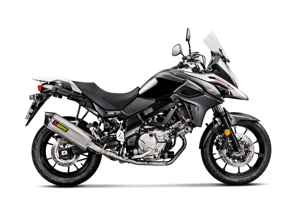 Akrapovic Slip-On Exhaust Suzuki V-Strom 650 Titanium Carbon Fiber