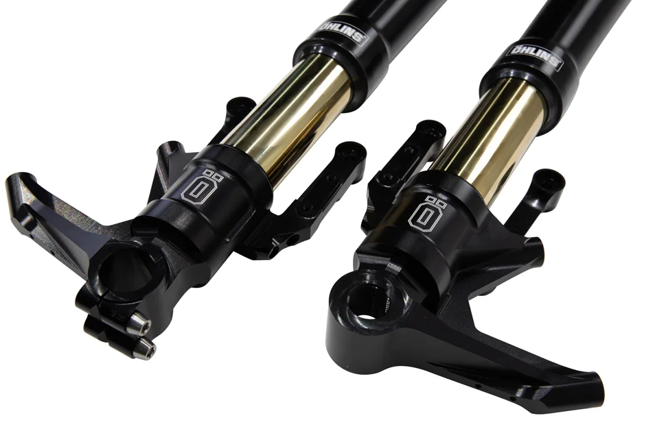 Ohlins FGRT 307 blackline for the Harley Davidson Road Glide CVO detail lowers