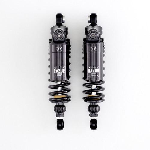 Kawasaki ZRX1200R KYB 調整可能 サスペンション 黒/金 K-Tech Razor IV Piggyback Kawasaki Zrx1100-1200 365mm +3--7mm 294B