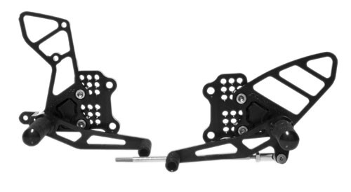 Vortex Rearset Adjustable Black - Kawasaki ZX6R RS415K