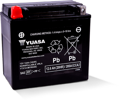 yuasa　 Yuasa Battery YTX14 Sealed Factory Activated