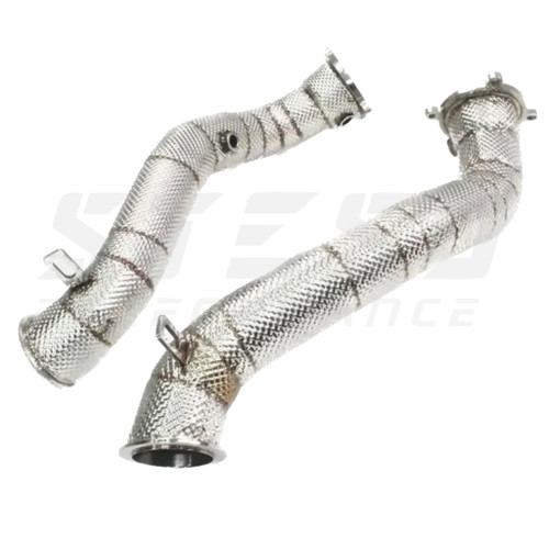 McLaren 720S/765LT/750S 3" Race Downpipes with Heat Shield
