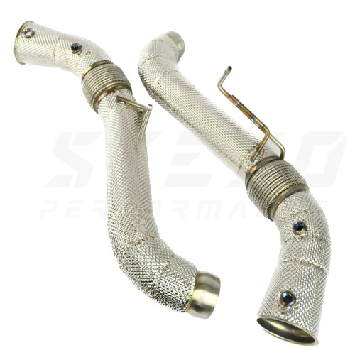 McLaren 570S/600LT M838T 3.5" Race Downpipes with Heat Shield