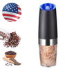 Gravity Electric Salt and Pepper Grinder Set, Automatic Pepper and Salt Mill Grinder Battery-Operated with Adjustable Coarseness, LED