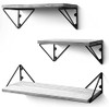 BAYKA Floating Shelves (White/Gray)