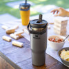 (Charcoal) Stanley IceFlow Stainless Steel Tumbler Vacuum Insulated Water Bottle Reusable Cup with Straw Leakproof Flip