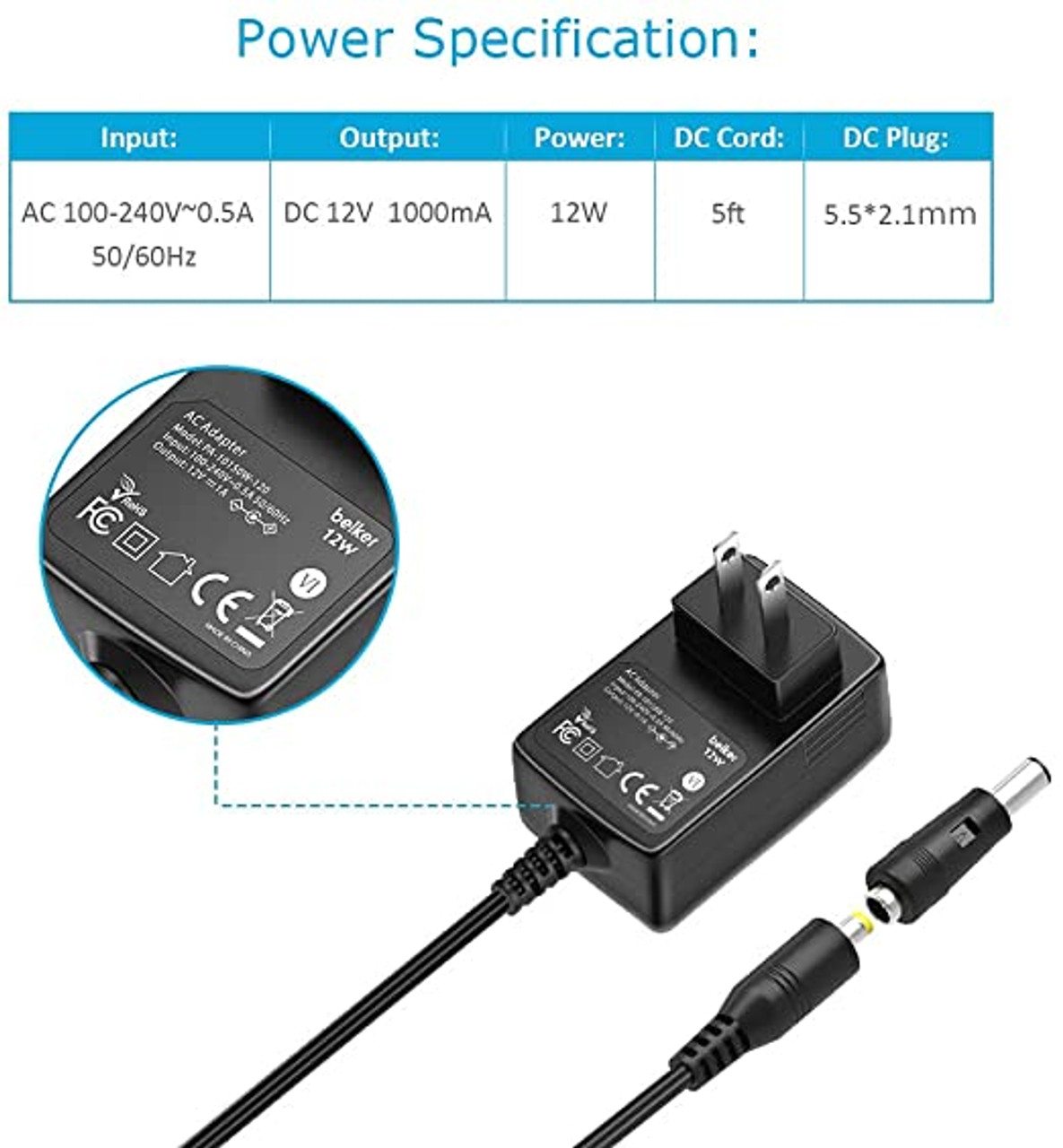 Mini alimentation 12v. 0.5A