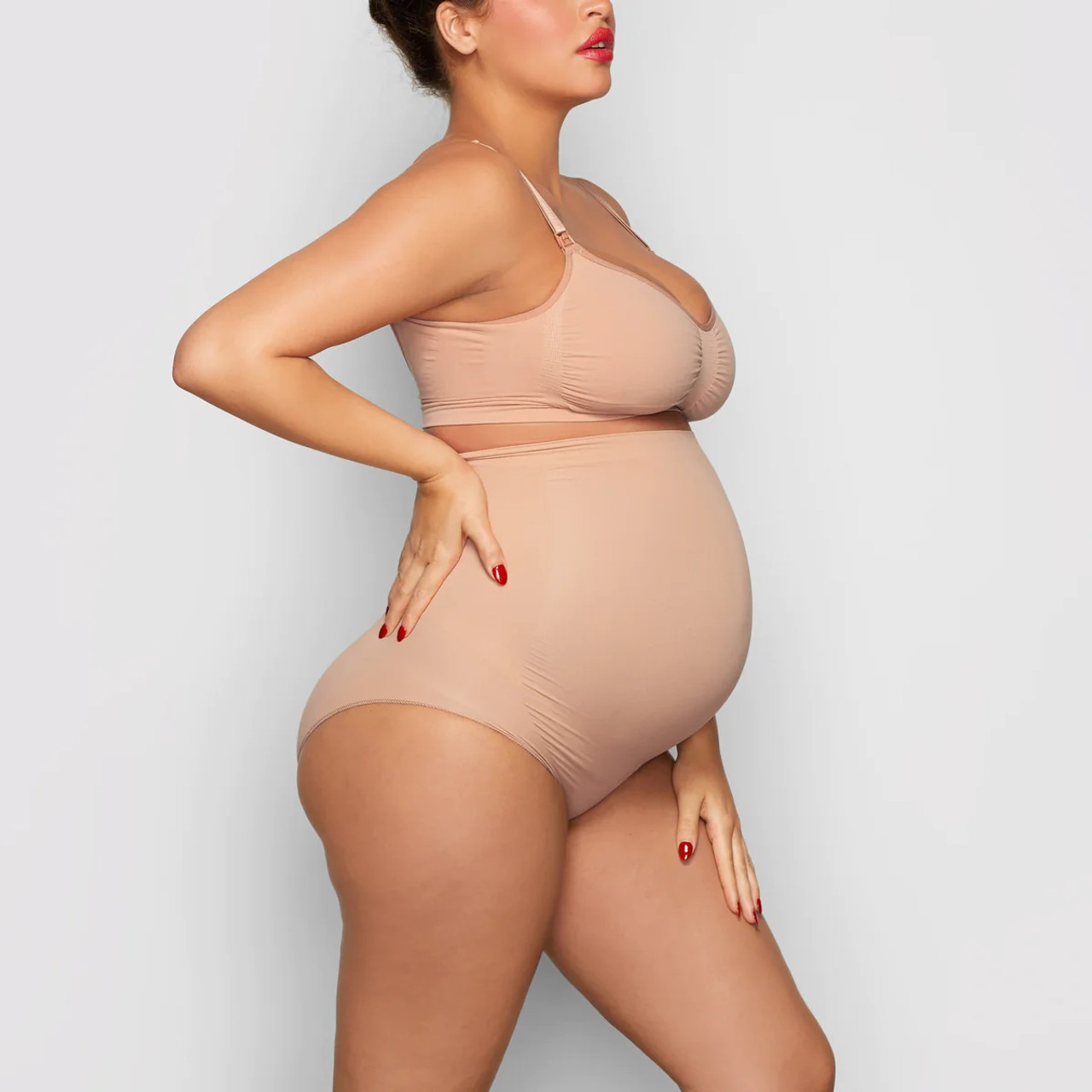 PEAUTY Baby Bump Maternity Shapewear Black Pregnancy Underwear Medium