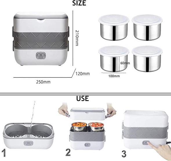Stainless Steel Electric Lunch Box