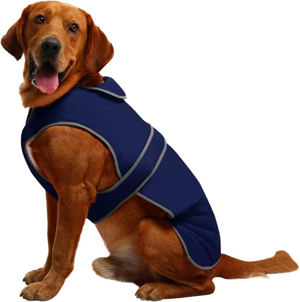 MIGOHI Reflective Waterproof Windproof Dog Coat (XXXL - Navy)